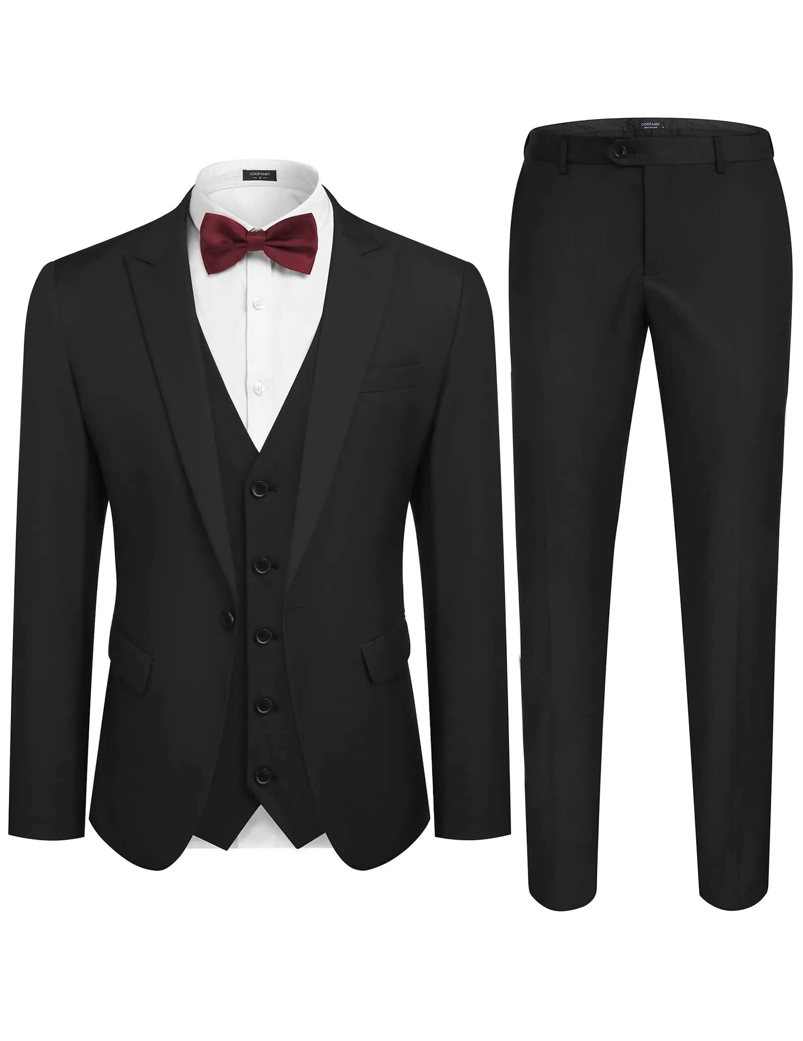 3 Piece Suits Set Tuxedo Prom Blazer Vest Pants Set (US Only)