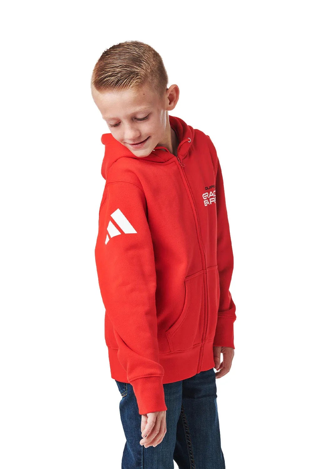 adidas Youth Comp Team Zip Hoodie - Red