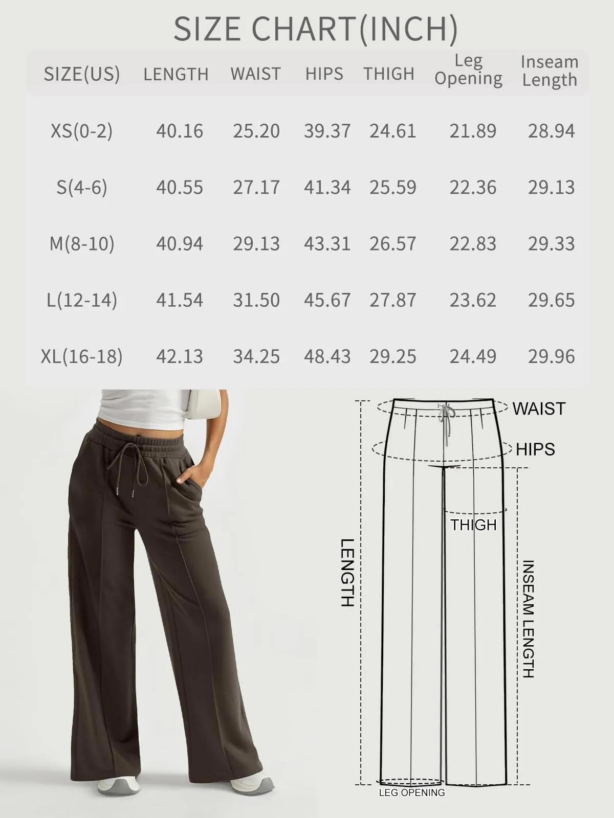 AUTOMET Womens Wide Leg Sweatpants Flare Lightweight Baggy Straight Leg Pants Oversized Joggers Fall Fashion 2025 Light Gray L