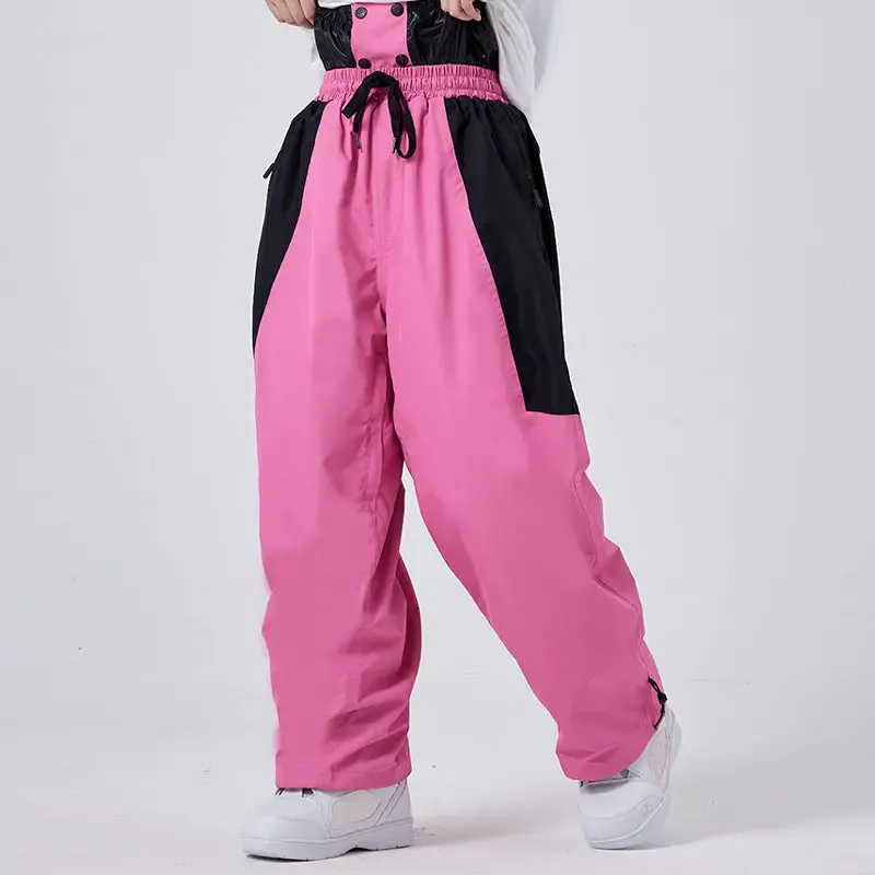 Baggy Ski Snow Pants High Waist Insulated Sportswear