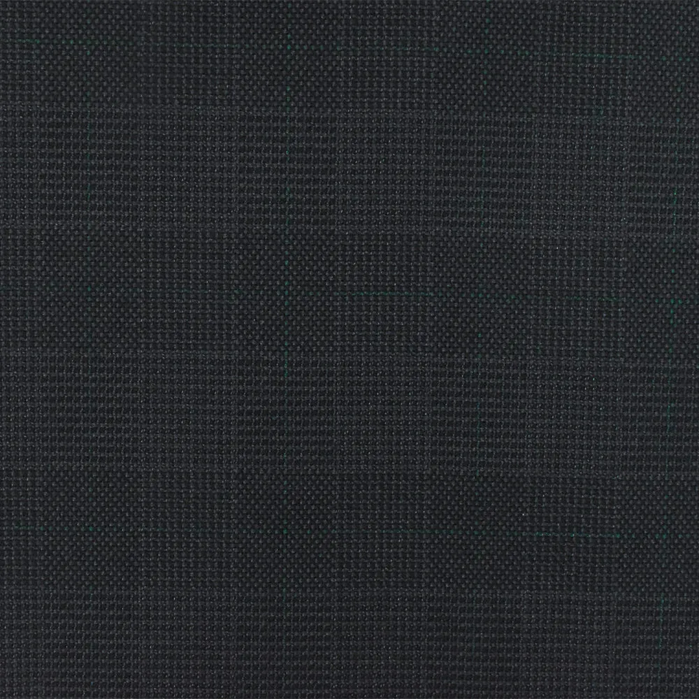 Black-Gray-Green Plaid Poly-Wool Woven Suiting Fabric