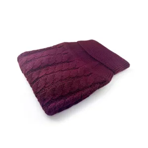 Burgundy Red Cable-Knit Dog Jumper | Warmth & Style for Your Pet