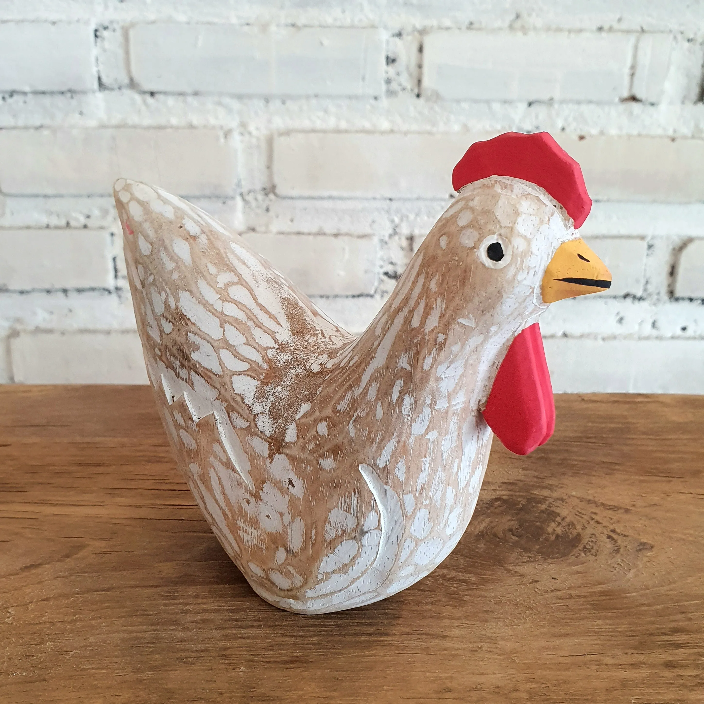 Carved Wooden Chicken