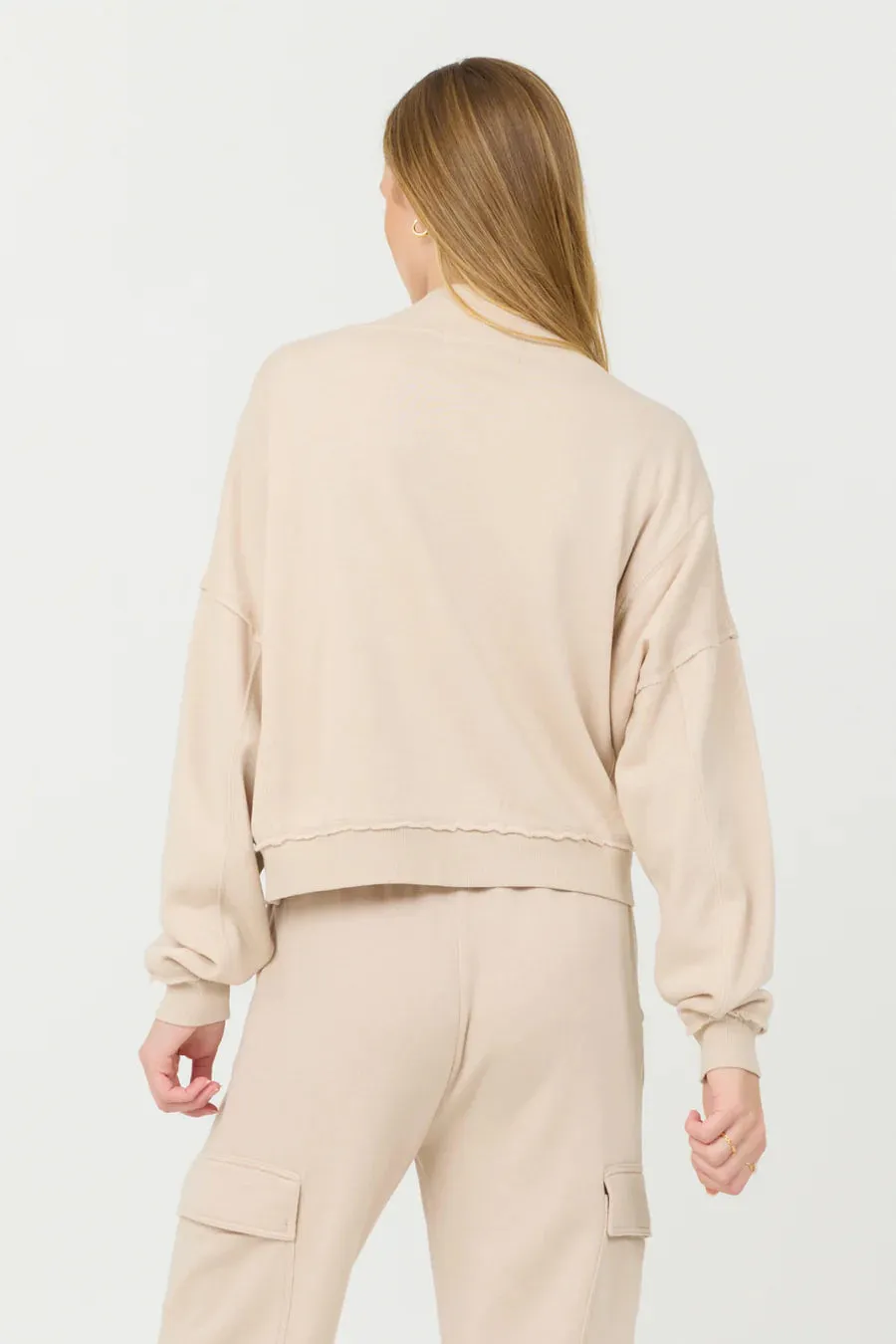 Cashmere Fleece Quarter Zip - Vanilla Cream