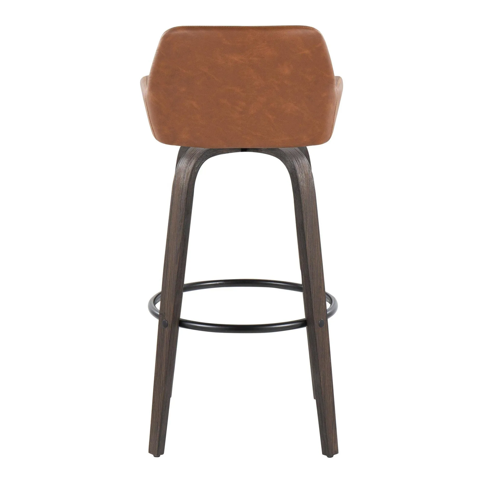 Daniella 30" Fixed-Height Barstool - Set of 2 By LumiSource - B30-DNLAPU-GRTZQ2 BNCAM2