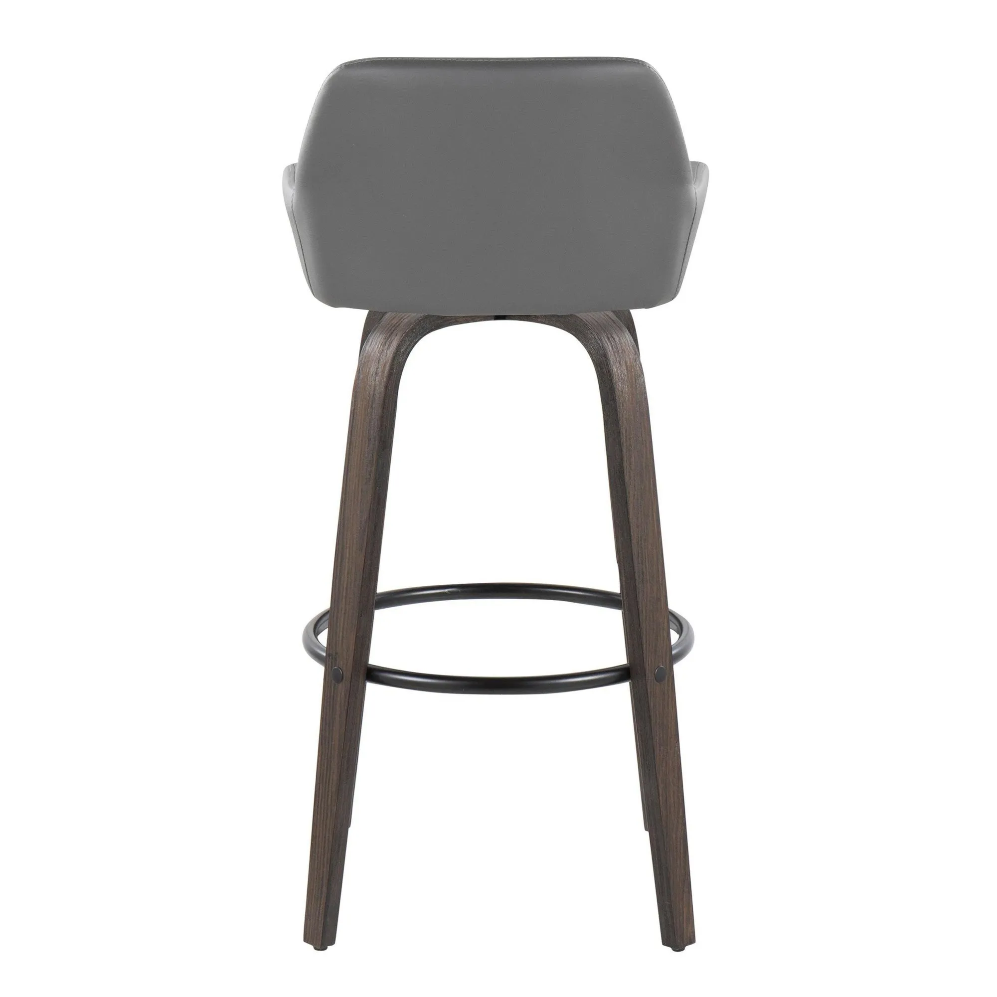 Daniella 30" Fixed-Height Barstool - Set of 2 By LumiSource - B30-DNLAPU-GRTZQ2 BNCAM2