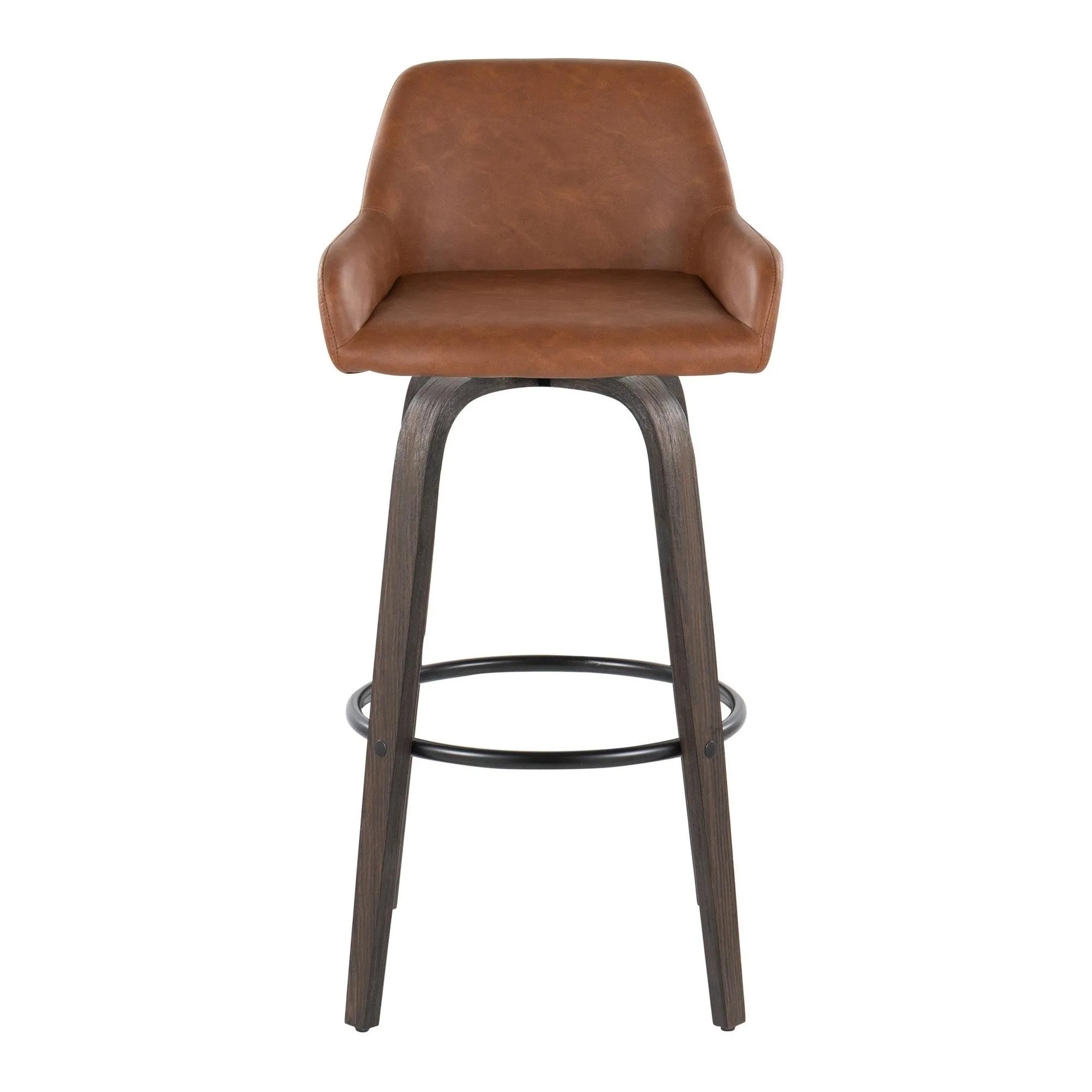 Daniella 30" Fixed-Height Barstool - Set of 2 By LumiSource - B30-DNLAPU-GRTZQ2 BNCAM2