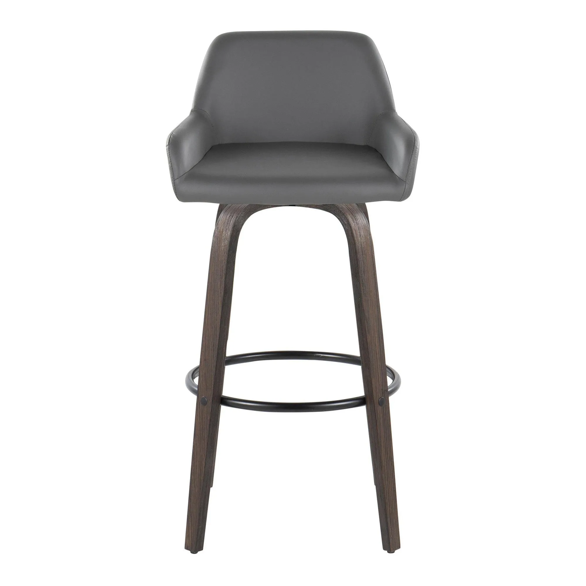 Daniella 30" Fixed-Height Barstool - Set of 2 By LumiSource - B30-DNLAPU-GRTZQ2 BNCAM2