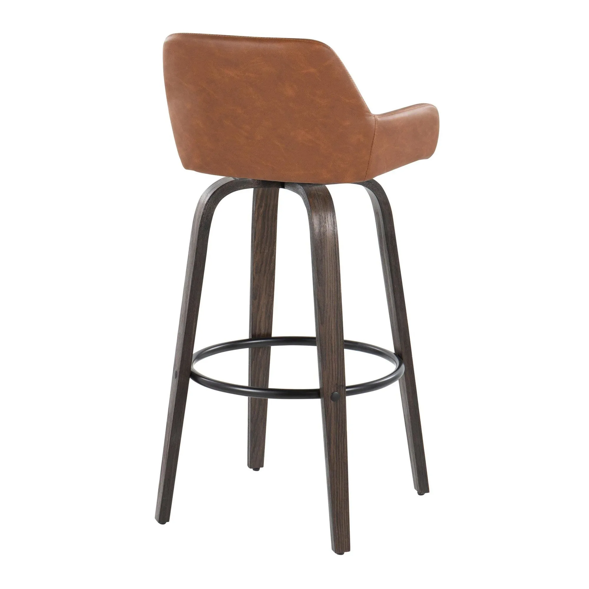 Daniella 30" Fixed-Height Barstool - Set of 2 By LumiSource - B30-DNLAPU-GRTZQ2 BNCAM2