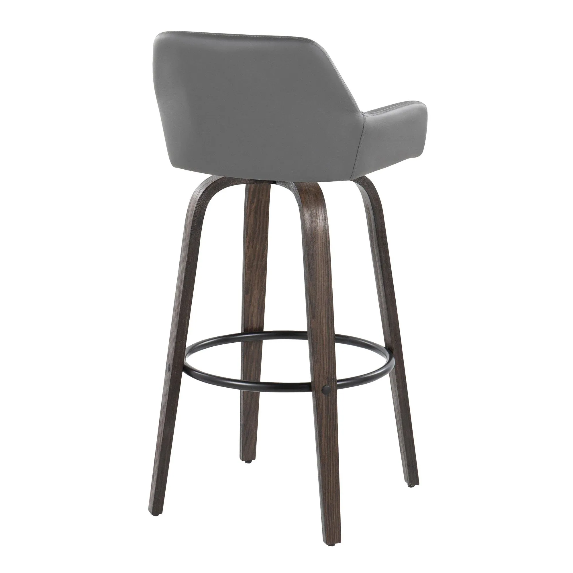 Daniella 30" Fixed-Height Barstool - Set of 2 By LumiSource - B30-DNLAPU-GRTZQ2 BNCAM2