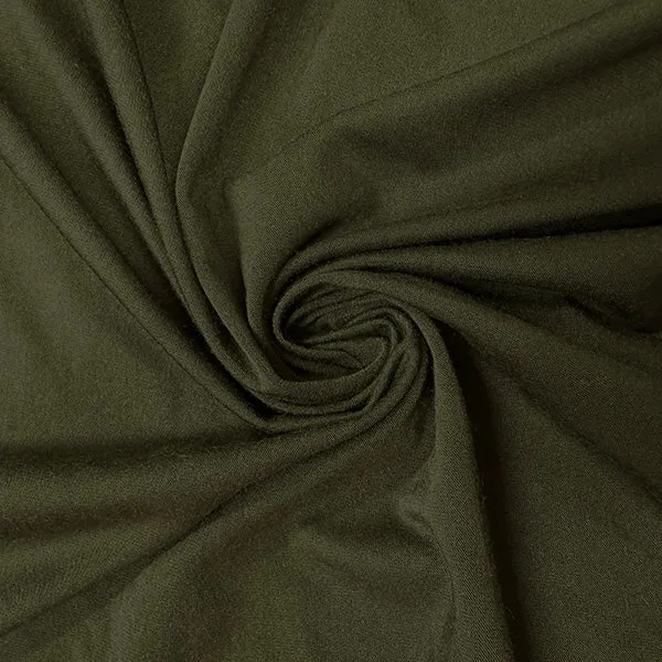 Dark Moss Green Solid Rayon Spandex Jersey Knit Fabric