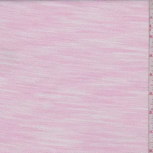 Deep Pink/White Streak Oval Pique Shirting Fabric