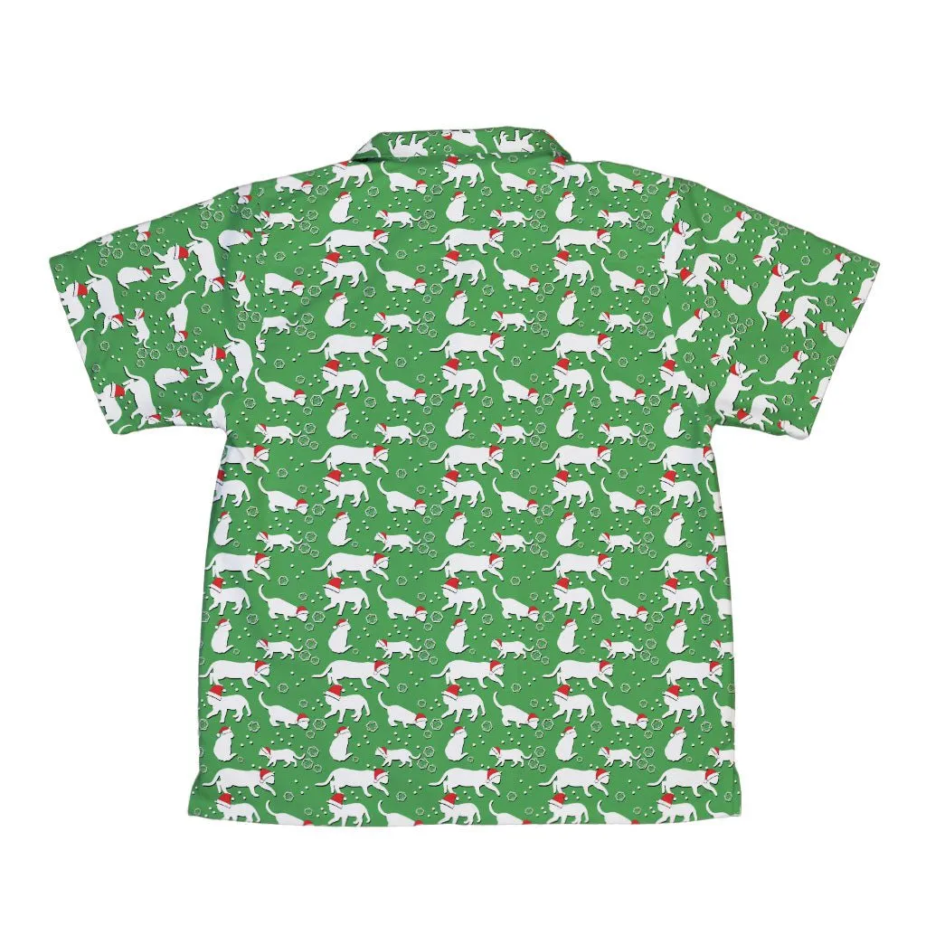 Dnd Christmas Dice Cats Youth Hawaiian Shirt