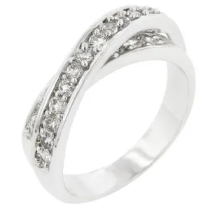 Double Cross Cubic Zirconia Ring