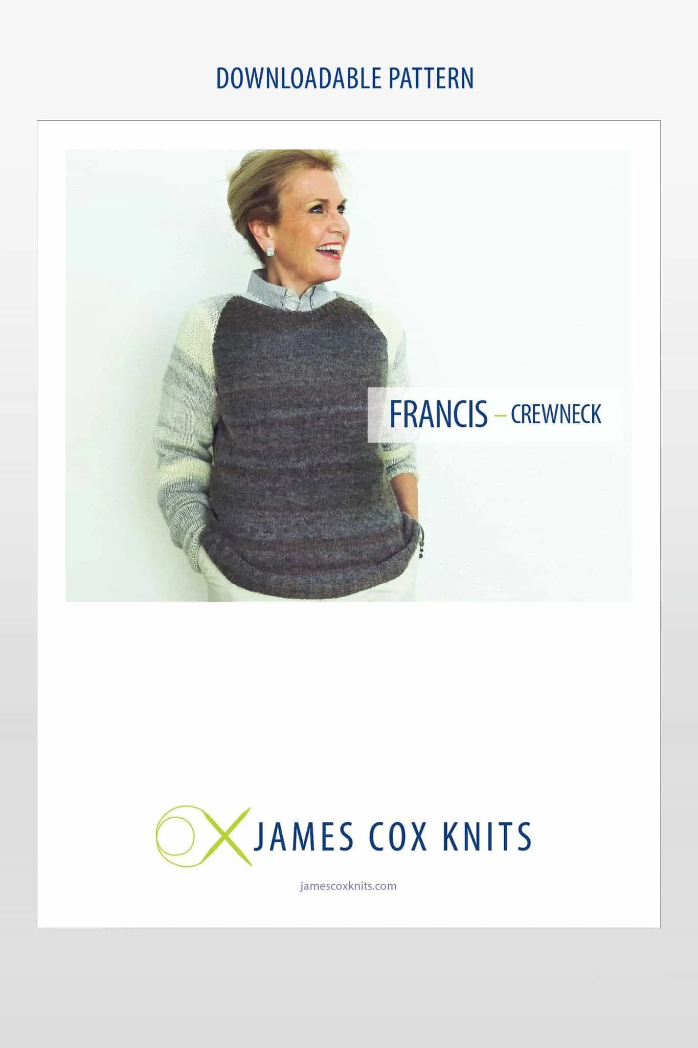 Francis Crewneck Pullover Designer Knitting Pattern