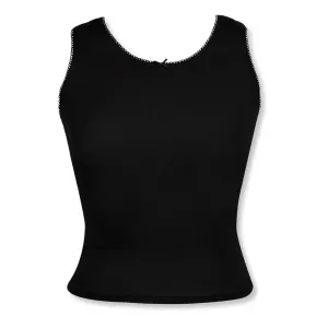 GIRLS COTTON BLACK CAMISOLE VEST TANK TOP Pack-of-1