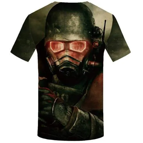 Gun T shirts Men Military T shirts Funny Metal Tshirts Cool War T-shirts 3d Cosplay Tshirts Novelty Short Sleeve summer Men