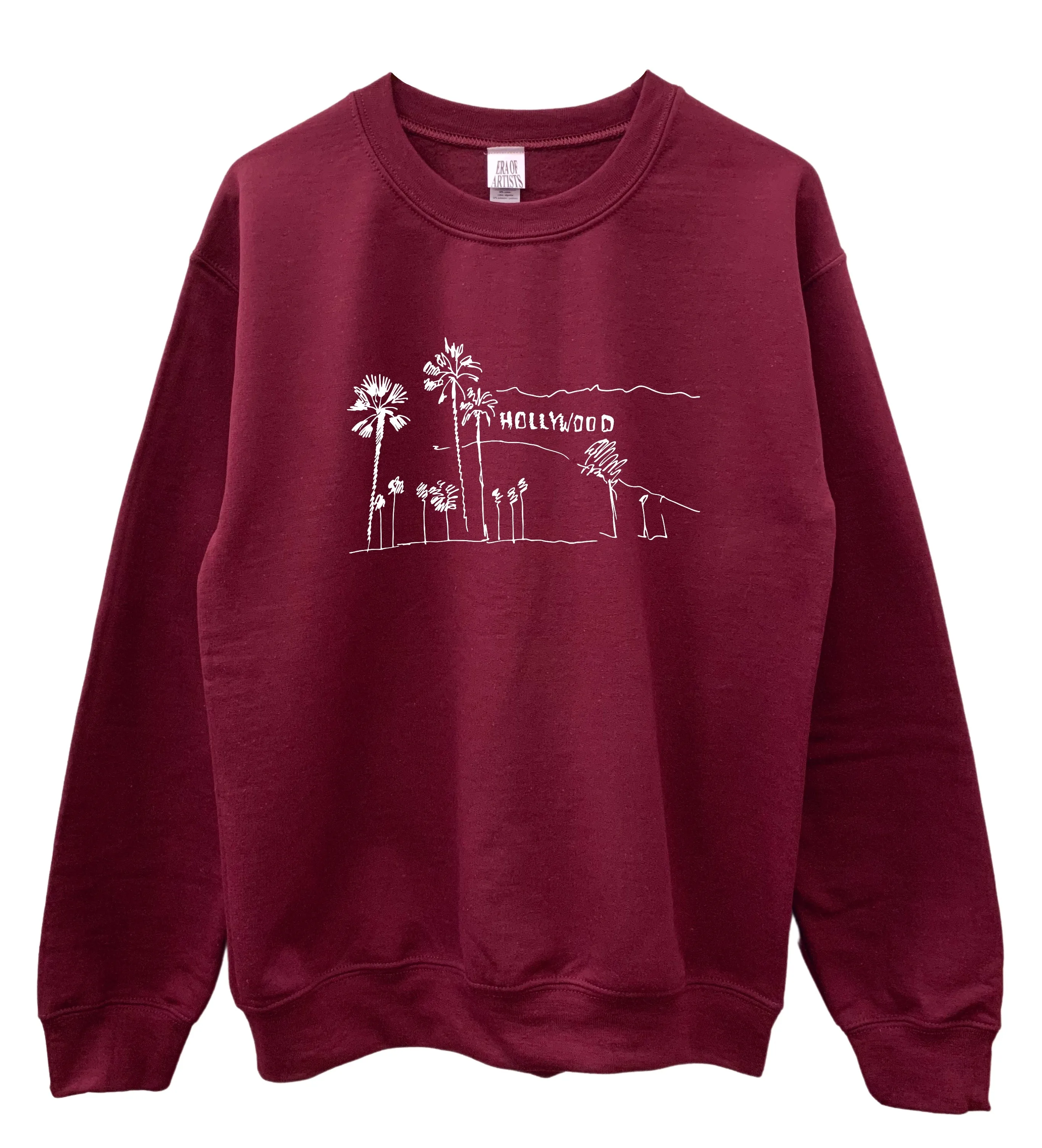 Hollywood, California Graphic Unisex Crewneck Sweatshirt - Color Options Available