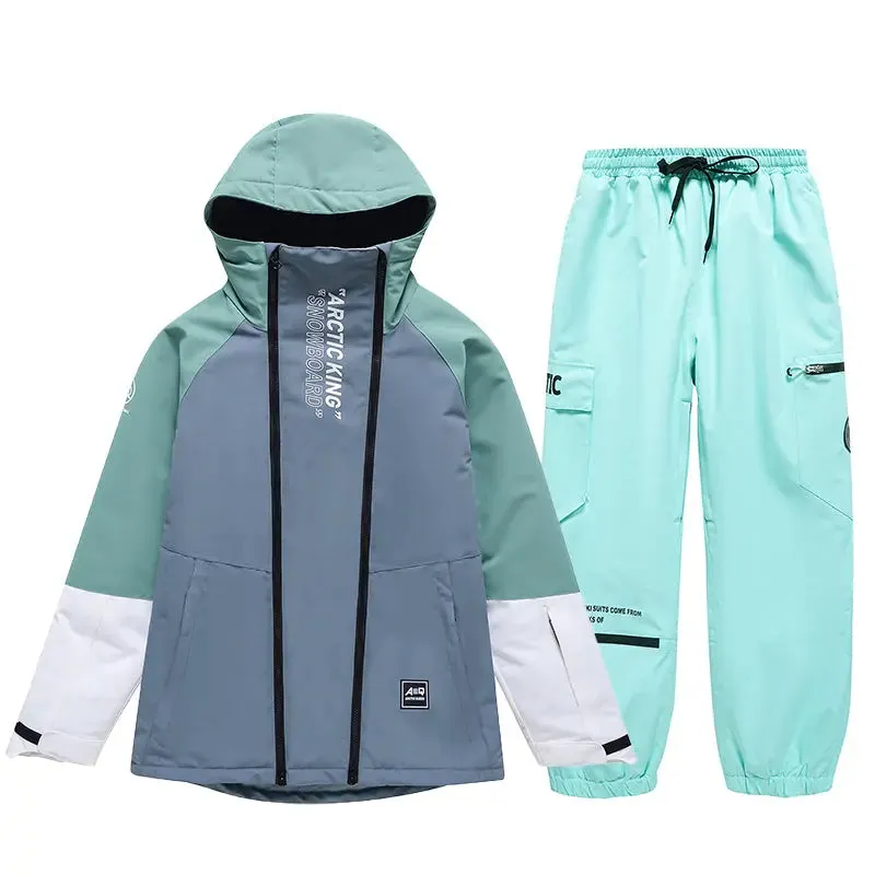 Hotian Men Snowboard Suits Cargo  jacket & Jogger Pants