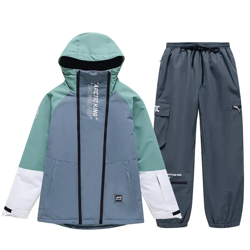 Hotian Men Snowboard Suits Cargo  jacket & Jogger Pants