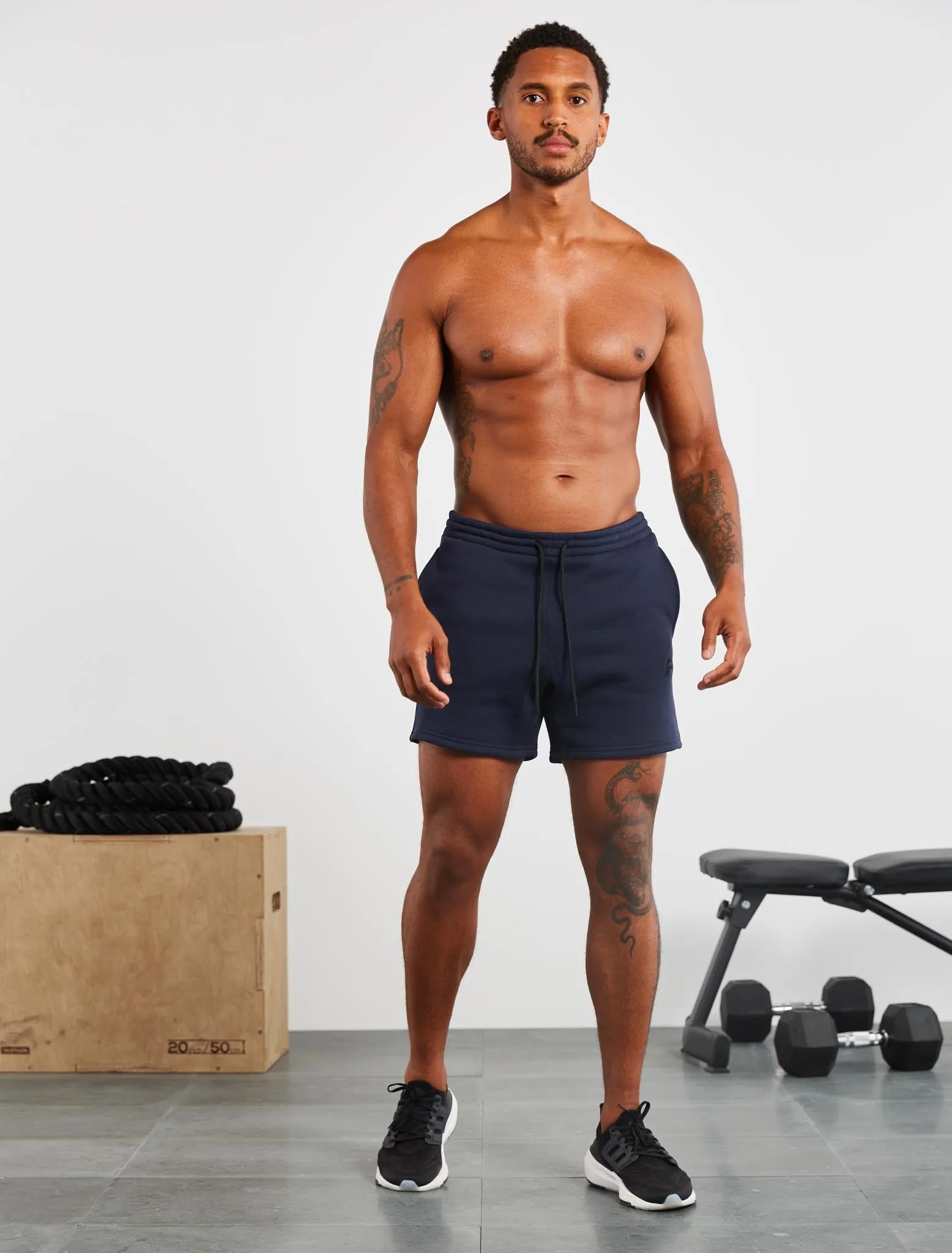 Icon Tapered Shorts - Dark Navy