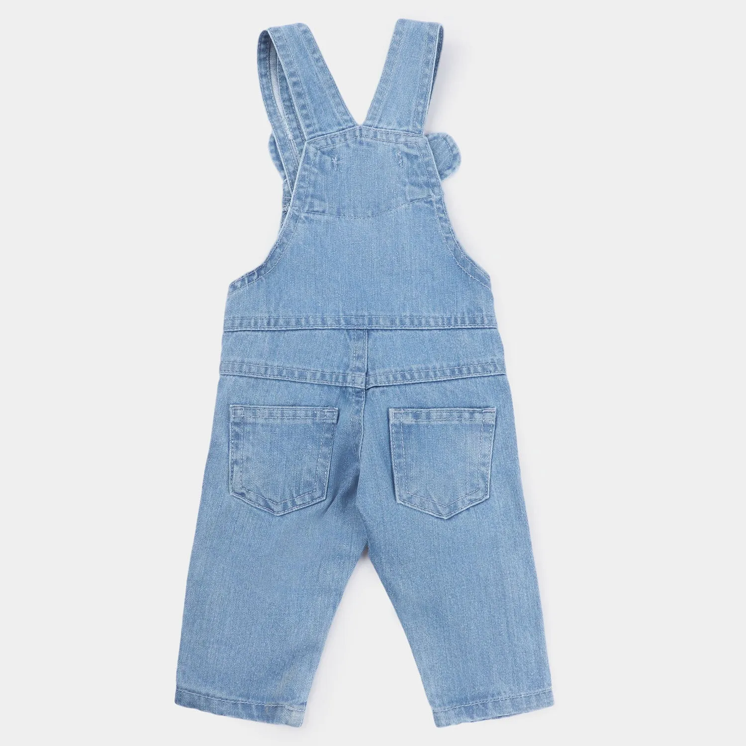 Infant Boys Denim dungaree Overall Bear-LIGHT BLUE