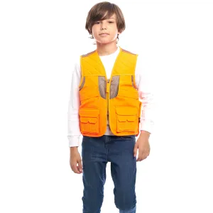 Kids Blaze Orange Deluxe Front Loader Vest