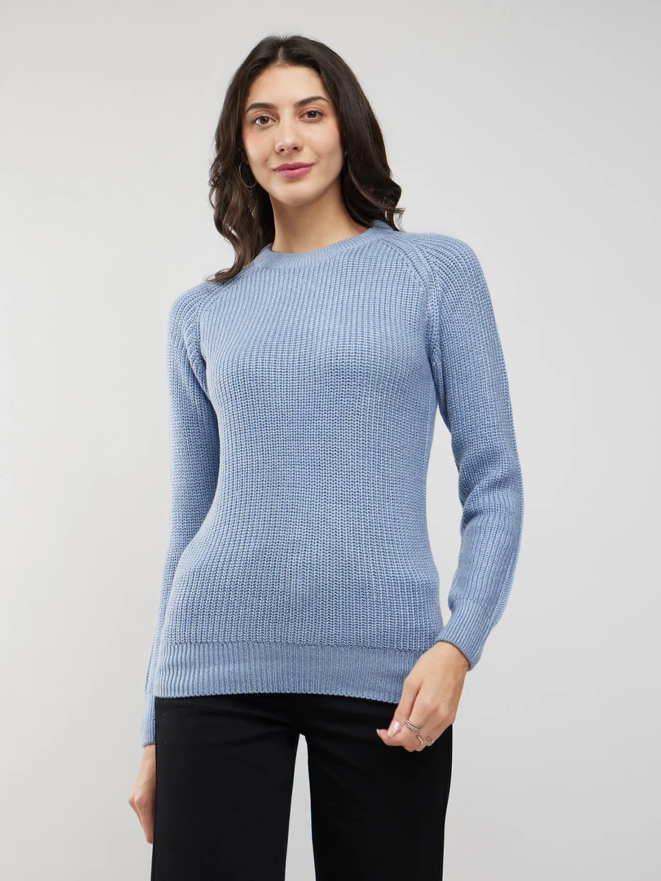 LivSoft Rib Knit Sweater - Blue