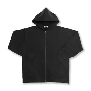 Marathon Leisure Heavyweight Zip-Up Hoodie - Vintage Black