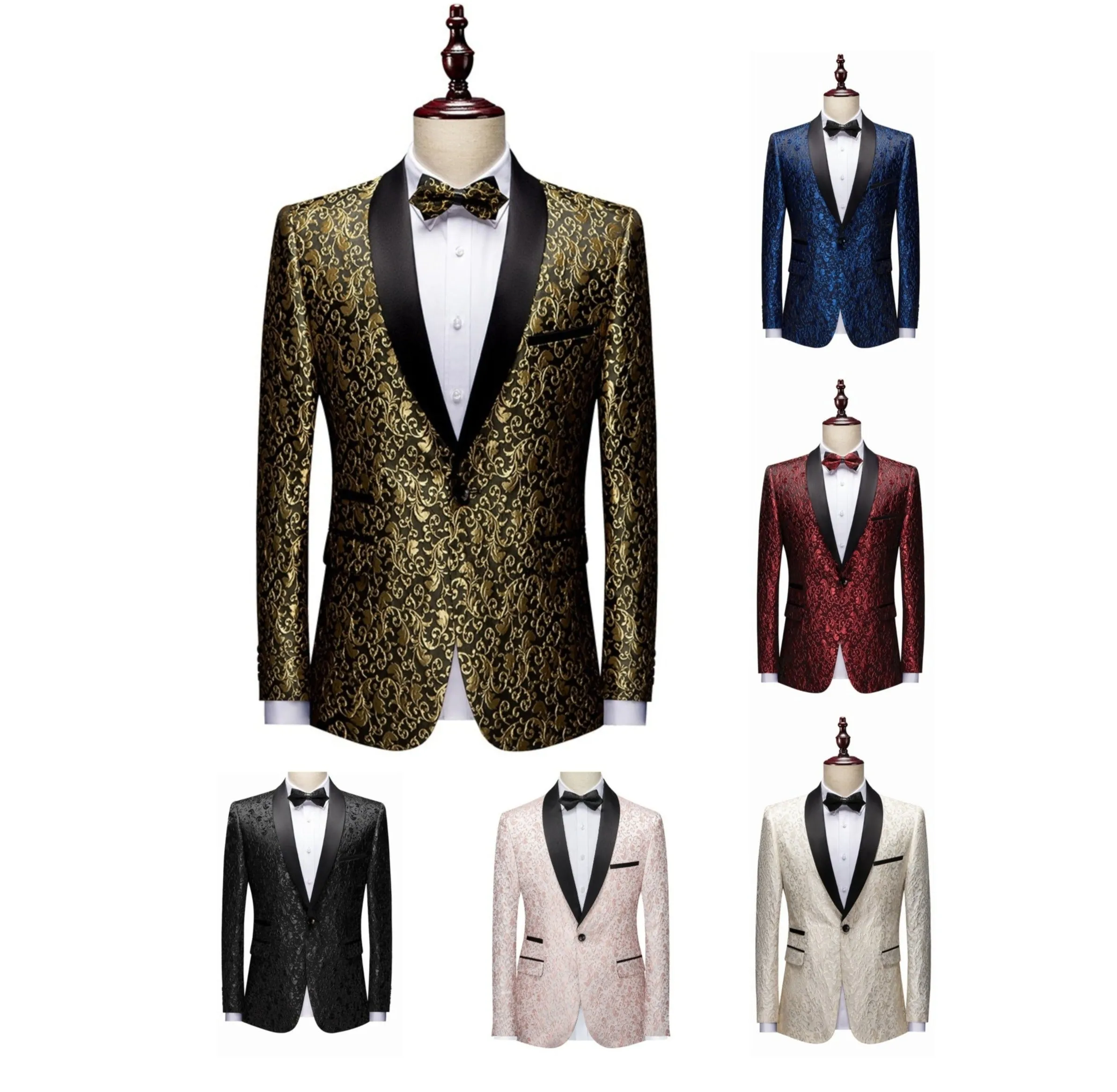 Men Jacquard Luxury Wedding Suits Jackets Tuxedo Banquet Jacquard Blazer | 666