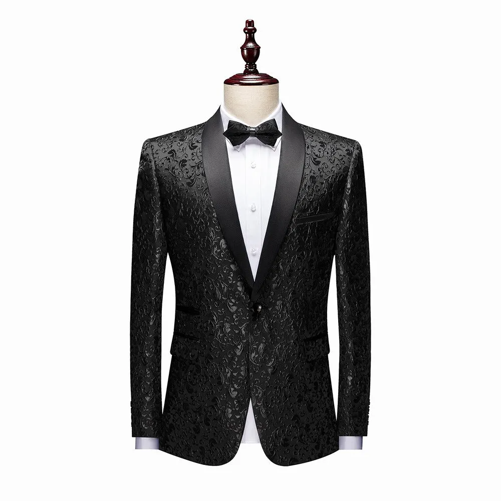 Men Jacquard Luxury Wedding Suits Jackets Tuxedo Banquet Jacquard Blazer | 666