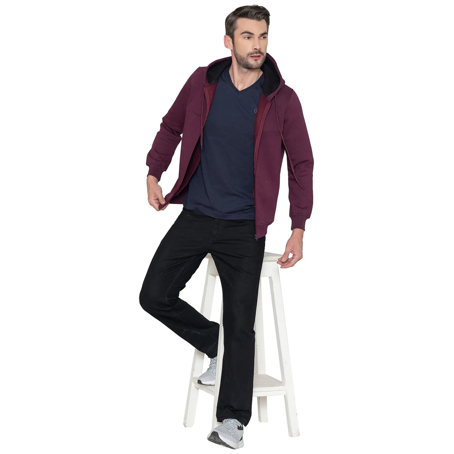 Men's Full Sleeve Hoodie - Maroon