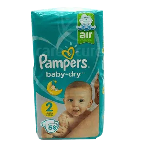 Pampers Baby-dry Diapers Size 2, 58 Diapers