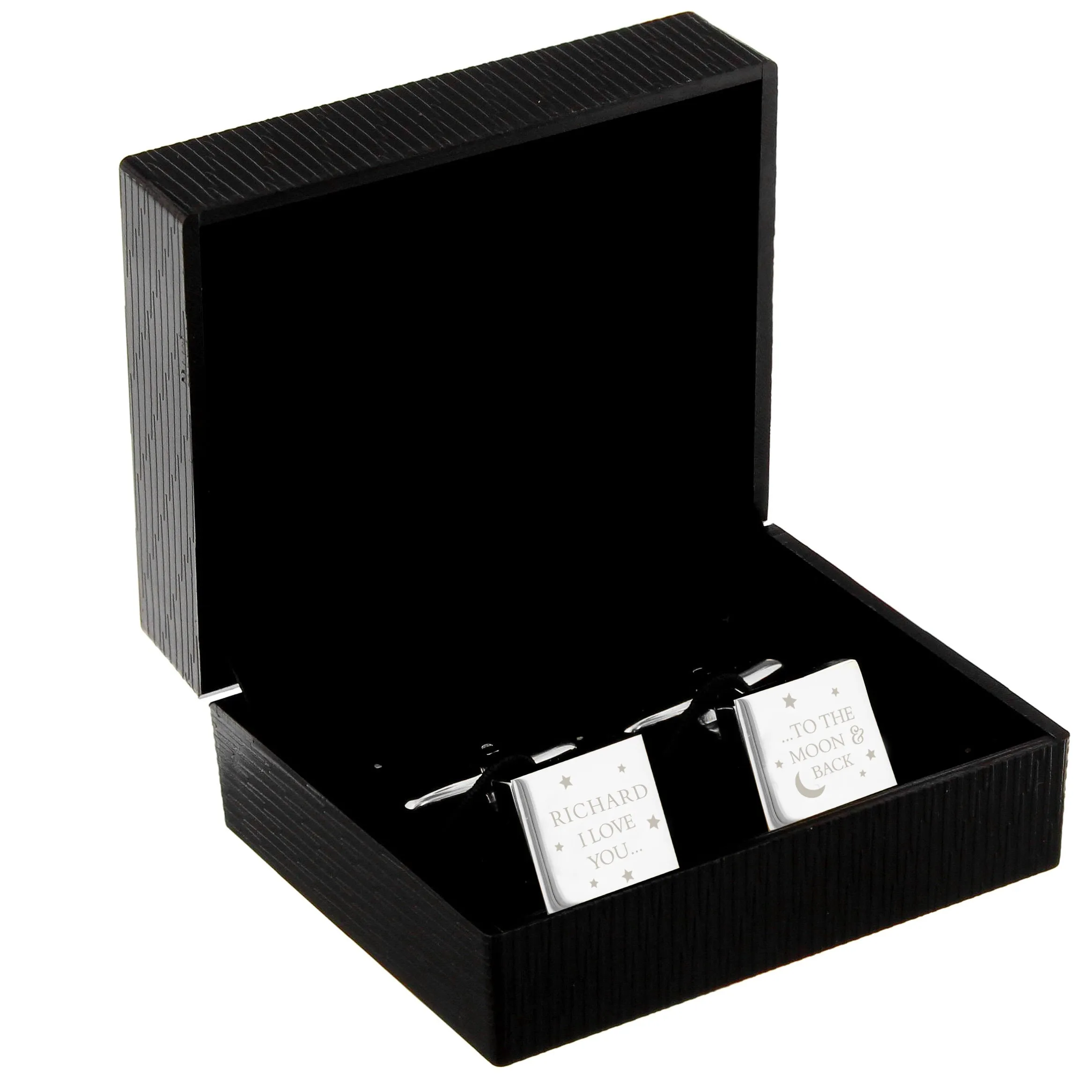 Personalised To The Moon And Back Square Cufflinks