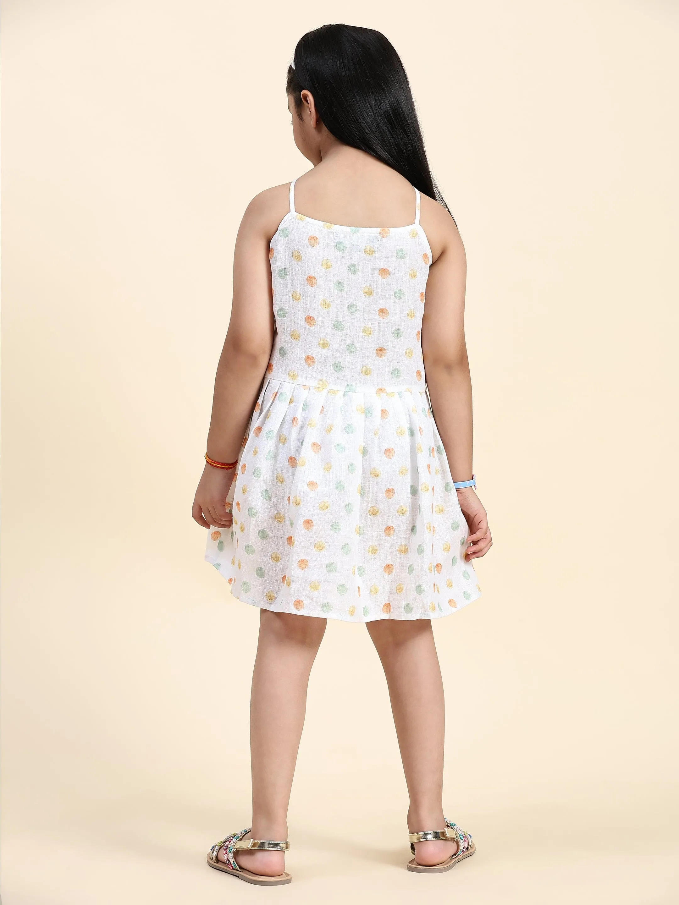 Pre-Order: Fireballs Print Pure Linen Dress