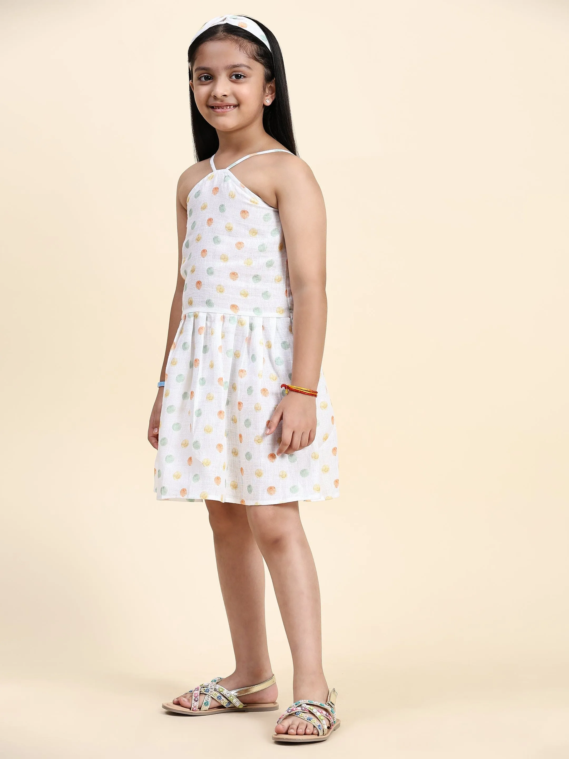 Pre-Order: Fireballs Print Pure Linen Dress