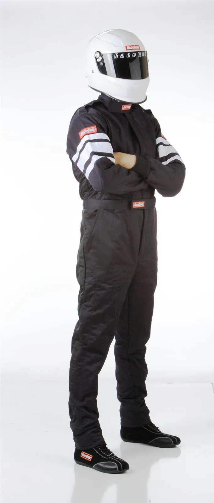 RaceQuip 120 Series Pyrovatex One Piece Multi Layer Racing Driver Fire Suit [SFI 3.2A/5] - Black/Red/Blue