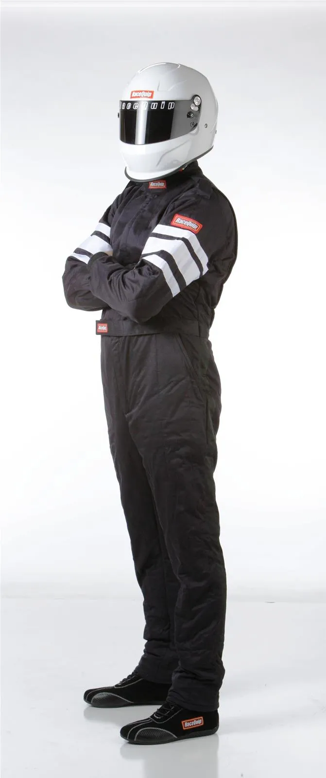 RaceQuip 120 Series Pyrovatex One Piece Multi Layer Racing Driver Fire Suit [SFI 3.2A/5] - Black/Red/Blue