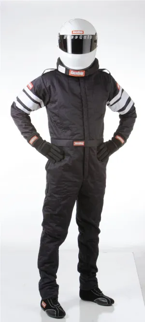 RaceQuip 120 Series Pyrovatex One Piece Multi Layer Racing Driver Fire Suit [SFI 3.2A/5] - Black/Red/Blue