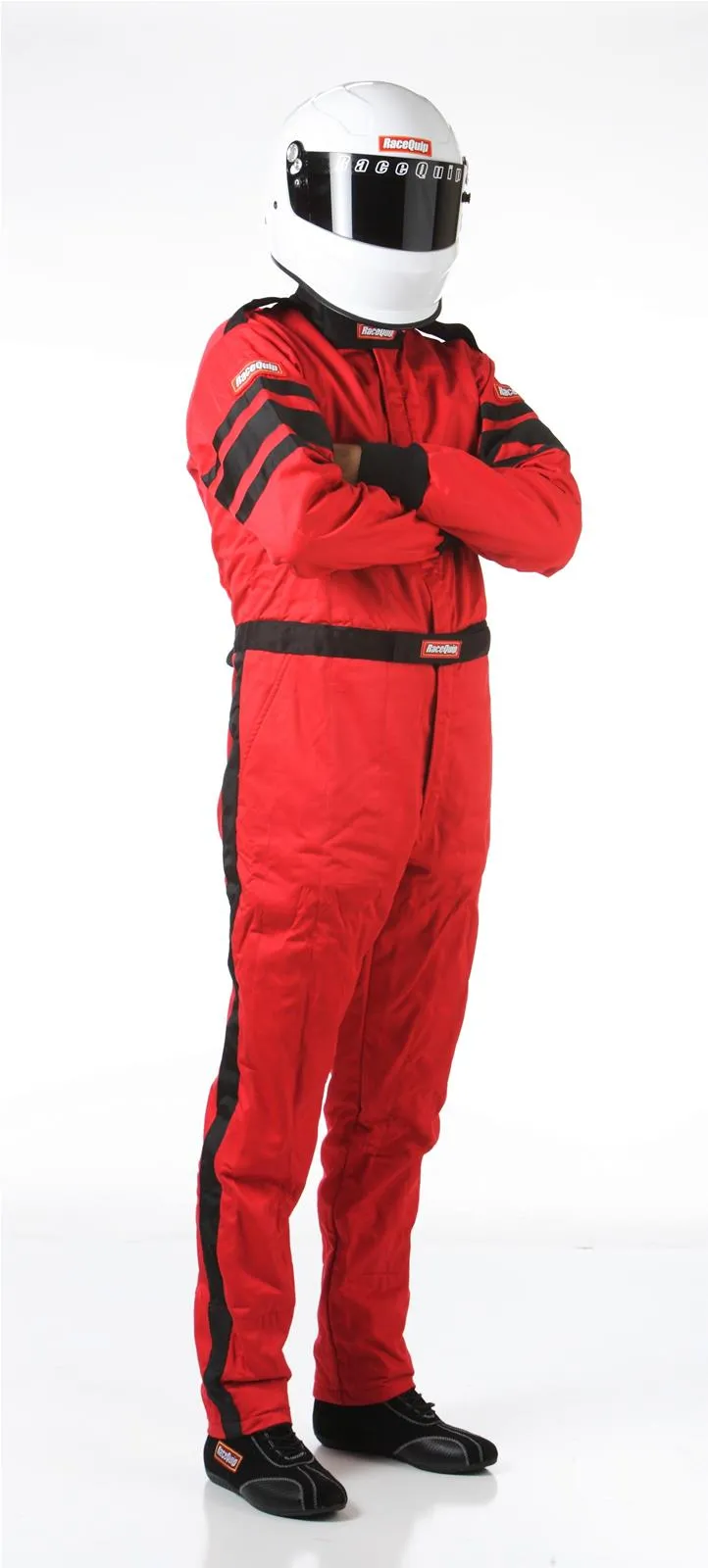 RaceQuip 120 Series Pyrovatex One Piece Multi Layer Racing Driver Fire Suit [SFI 3.2A/5] - Black/Red/Blue