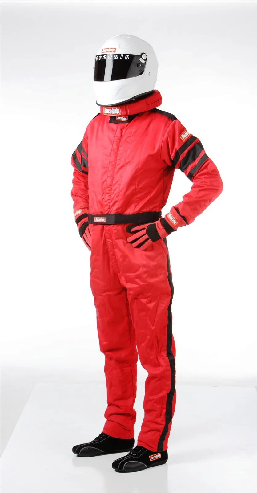 RaceQuip 120 Series Pyrovatex One Piece Multi Layer Racing Driver Fire Suit [SFI 3.2A/5] - Black/Red/Blue