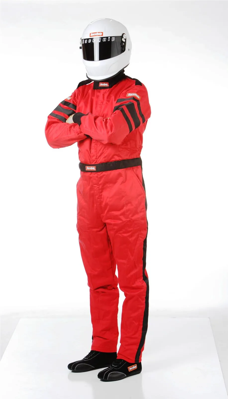 RaceQuip 120 Series Pyrovatex One Piece Multi Layer Racing Driver Fire Suit [SFI 3.2A/5] - Black/Red/Blue