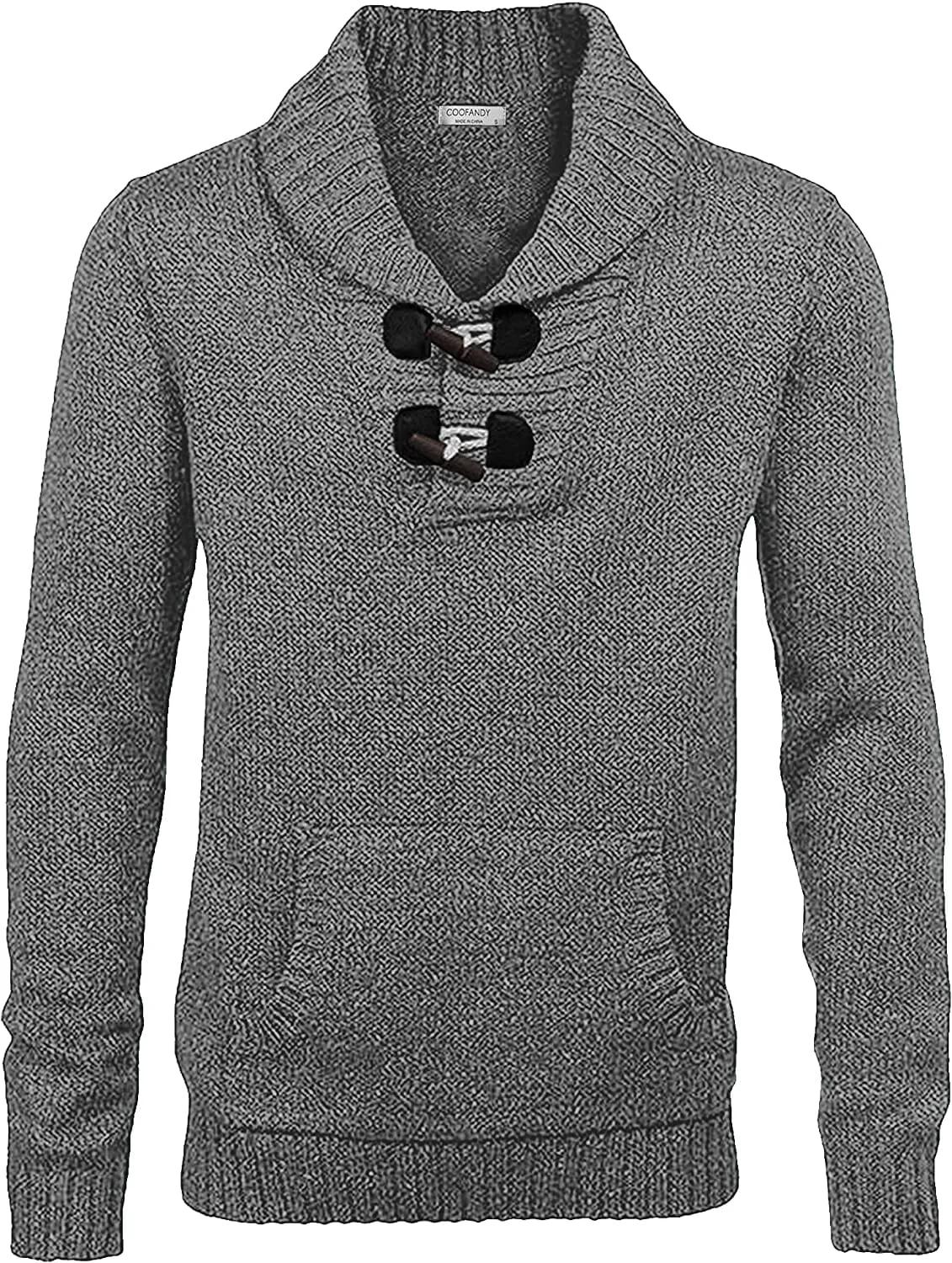 Shawl Collar Pullover Knit Sweaters with Pockets (US Only)