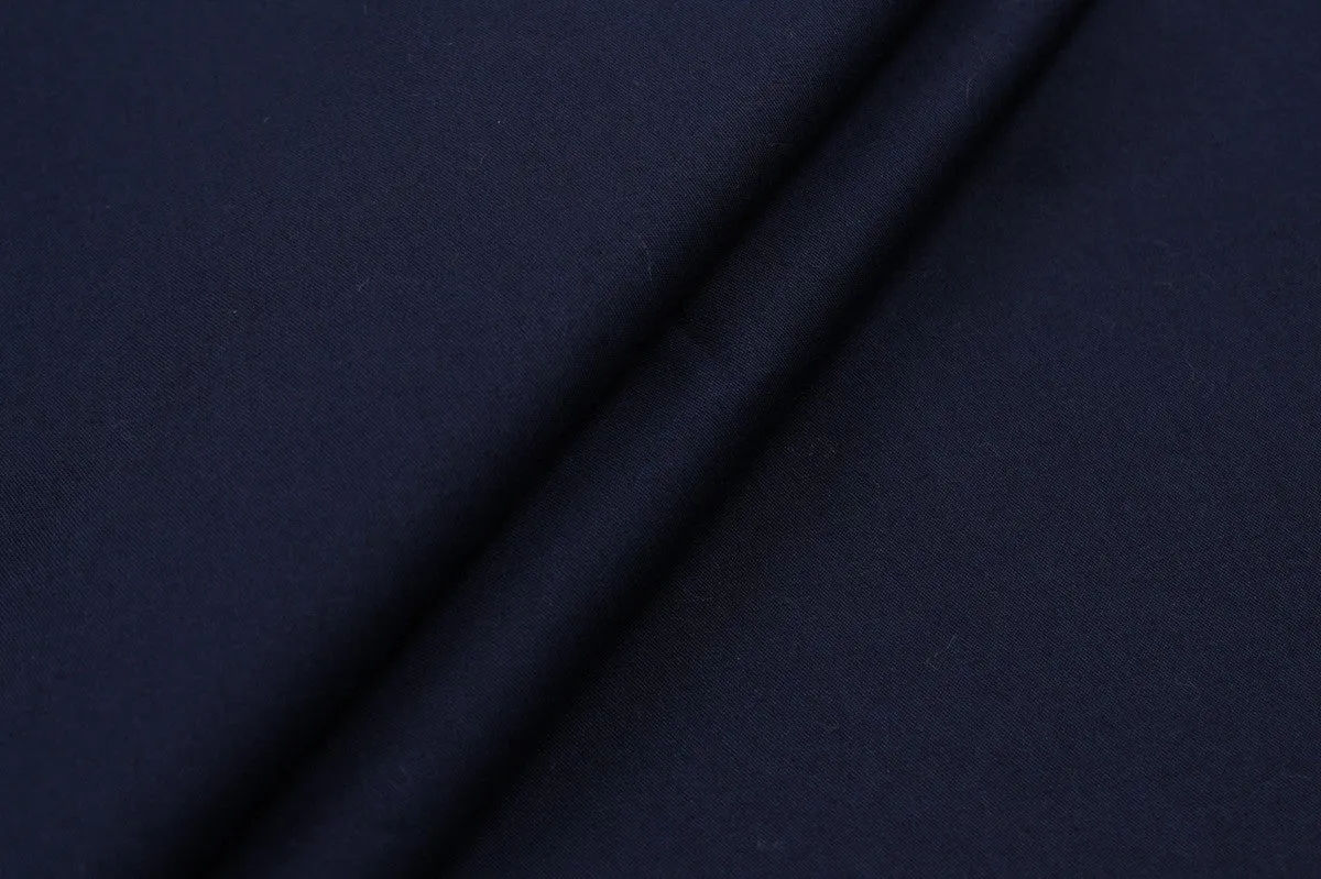 Soft Stretch Cotton Twill for Shirting - Navy