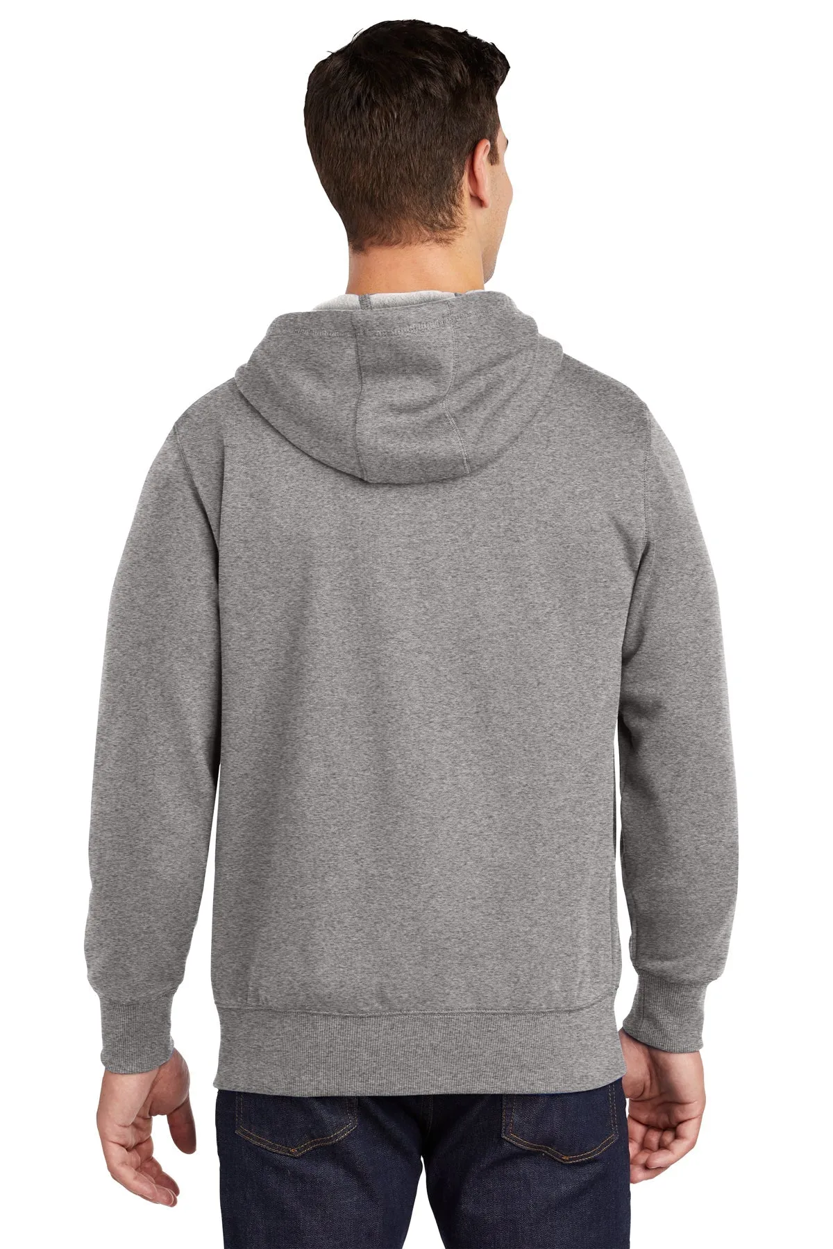 Sport-Tek Customized Full-Zip Hooded Sweatshirts, Vintage Heather