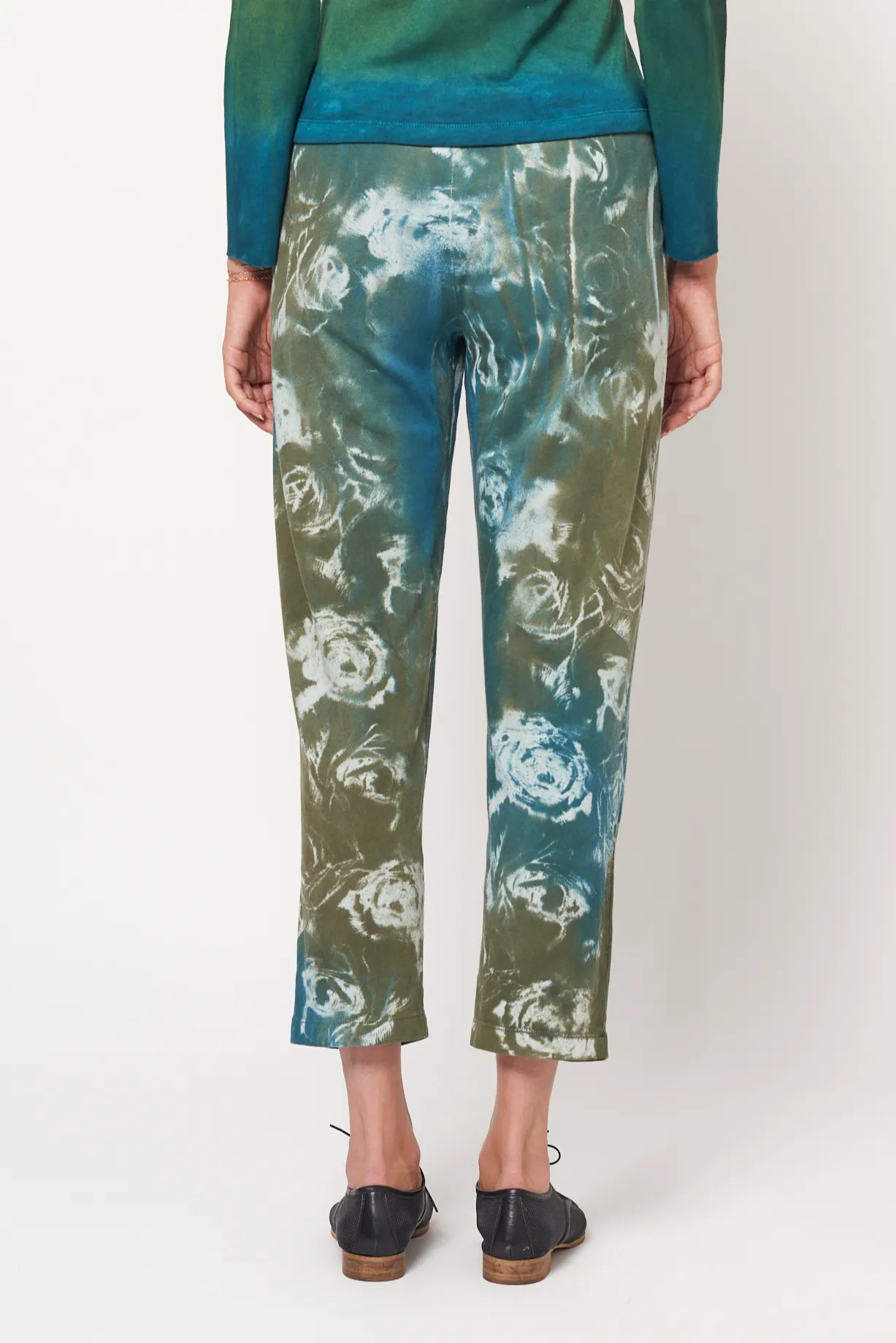 Teal Army Rose Treatment Brooke Pant