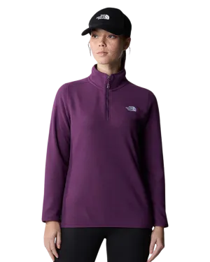 The North Face Women's 100 Glacier Quaterzip Fleece - Blackcurrant