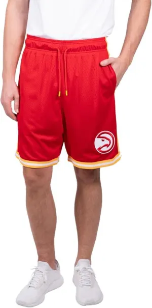 Ultra Game NBA Official Men’s Slam Active Basketball Training Shorts - Unisex, Atlanta Hawks, Team Color|Atlanta Hawks