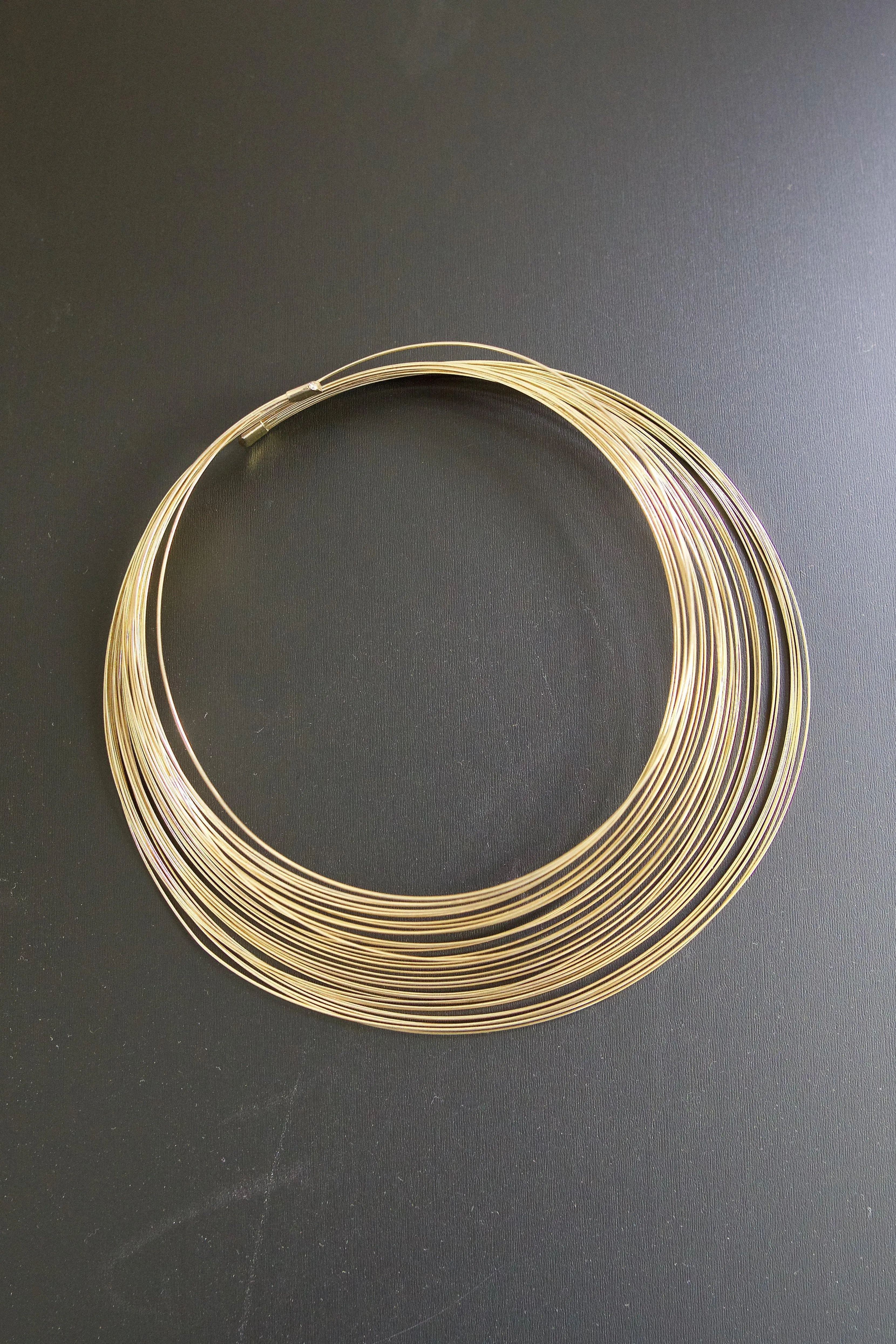 Vintage Golden Wire Choker Necklace