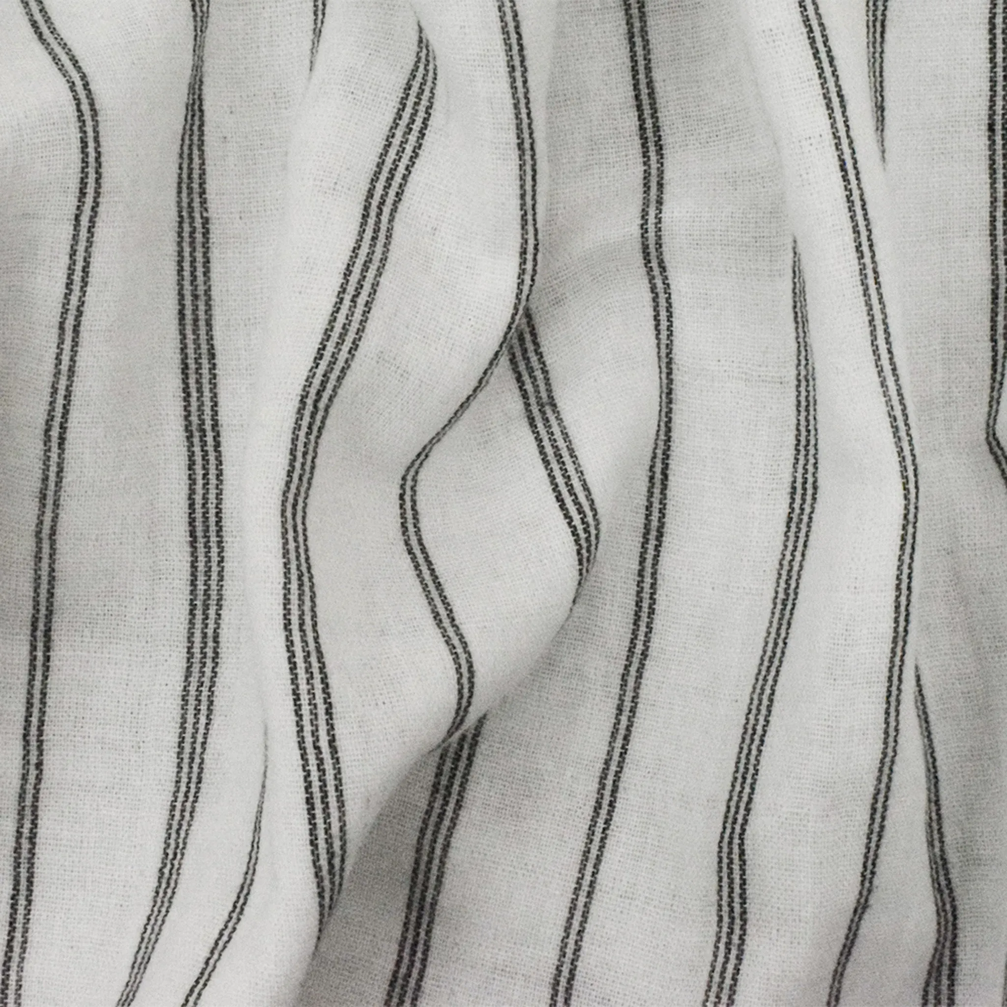 White-Black Famous Designer Cotton Stripe Double Gauze Woven Fabric